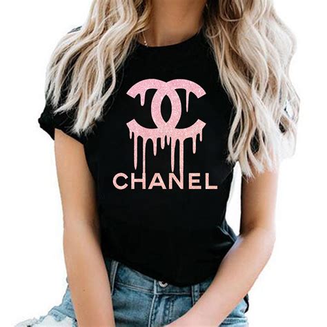 chanel blue t shirt|Chanel t shirt for women.